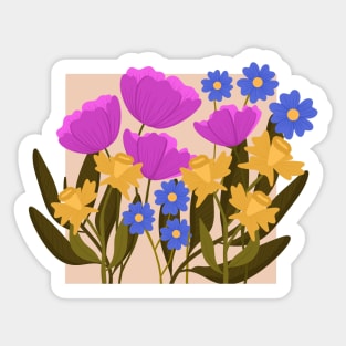 Wild Flowers Growing Sticker